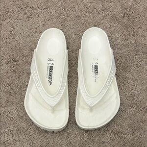 While Birkenstock Sandals